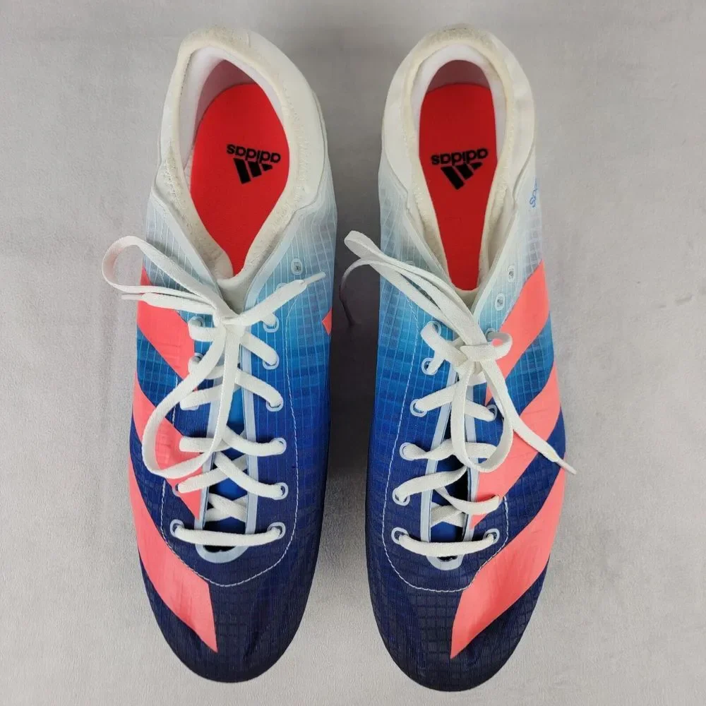 NEW Adidas Men's Sz 14 Sprintstar‎ Track and Field Shoe Legacy Blue Rush Lace Up